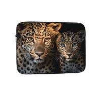 GGNKDL Two Leopards snuggling Together Pattern Shockproof Portable Laptop Sleeve Bag 13 inch for Men Women Business Travel, Office Daily Use