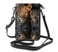 GGNKDL Two leopards snuggling together printing Crossbody bag, mobile phone bag, women's small wallet, a practical gift suitable for going out, exercising, and shopping