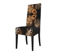 GGNKDL Two Leopards snuggling Together Prints Restaurant Chair Covers are Detachable, Super Elastic, and Washable, Suitable for Kitchens
