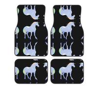 GGNKDL Unicorn Silhouette Printing Car Floor mats with Anti Slip Front and Rear are Suitable for Cars, Trucks and SUV