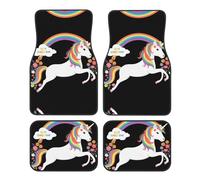 GGNKDL Unicorns Across The Rainbow Printing Car Floor mats with Anti Slip Front and Rear are Suitable for Cars, Trucks and SUV