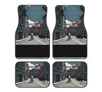 GGNKDL Urban Architecture Printing Car Floor mats with Anti Slip Front and Rear are Suitable for Cars, Trucks and SUV