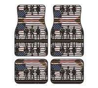 GGNKDL US Military Soldiers Patriotic Memorial Day Printing Car Floor mats with Anti Slip Front and Rear are Suitable for Cars, Trucks and SUV