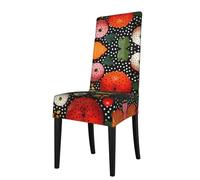 GGNKDL Vegetable Polka dot Prints Restaurant Chair Covers are Detachable, Super Elastic, and Washable, Suitable for Kitchens
