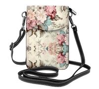 GGNKDL Vibrant flora printing Crossbody bag, mobile phone bag, women's small wallet, a practical gift suitable for going out, exercising, and shopping