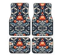 GGNKDL Vintage Decorative Tattoos Printing Car Floor mats with Anti Slip Front and Rear are Suitable for Cars, Trucks and SUV