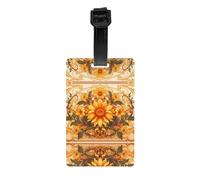 GGNKDL Vintage Sunflowers Prints Luggage Tags and Travel Bag Tags are Suitable for Both Men and Women to Prevent Luggage
