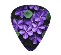 GGNKDL Violets in Bloom Prints Guitar plectrum 12 pieces with three thickness plectrum combinations suitable for bass and ukulele