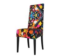 GGNKDL Violin Polka Dot Chart Prints Restaurant Chair Covers are Detachable, Super Elastic, and Washable, Suitable for Kitchens