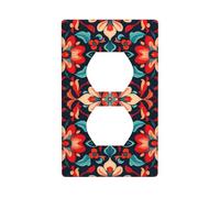 GGNKDL Visual Impact Petals printing Dual socket wall panel household power cover durable for decorative sockets and switches