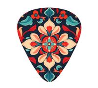 GGNKDL Visual Impact Petals Prints Guitar plectrum 12 pieces with three thickness plectrum combinations suitable for bass and ukulele