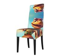 GGNKDL Wacky Dinosaurs Prints Restaurant Chair Covers are Detachable, Super Elastic, and Washable, Suitable for Kitchens