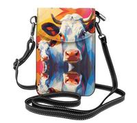 GGNKDL Watercolor painting of two cows printing Crossbody bag, mobile phone bag, women's small wallet, a practical gift suitable for going out, exercising, and shopping