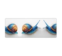 GGNKDL Watercolor Snail Prints Gaming Mouse pad XXL Large Mouse Mat Long Extended Mouse Pad Desk Mat Non-Slip Rubber Mice Pads Stitched Edges Thin Pad 31.5 x 11.8 x 0.12 in
