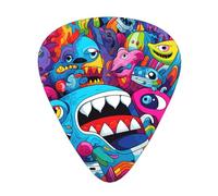 GGNKDL Weird Animals Prints Guitar plectrum 12 pieces with three thickness plectrum combinations suitable for bass and ukulele