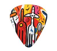 GGNKDL Weird graffiti Prints Guitar plectrum 12 pieces with three thickness plectrum combinations suitable for bass and ukulele