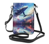 GGNKDL Whales swimming under the sea printing Crossbody bag, mobile phone bag, women's small wallet, a practical gift suitable for going out, exercising, and shopping