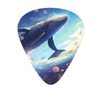GGNKDL Whales swimming under the sea Prints Guitar plectrum 12 pieces with three thickness plectrum combinations suitable for bass and ukulele