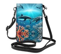 GGNKDL Whales under the sea printing Crossbody bag, mobile phone bag, women's small wallet, a practical gift suitable for going out, exercising, and shopping