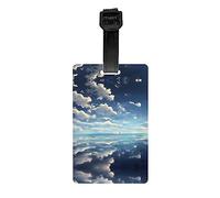 GGNKDL White Clouds Over The sea Prints Luggage Tags and Travel Bag Tags are Suitable for Both Men and Women to Prevent Luggage
