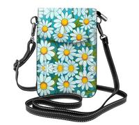 GGNKDL white daisy printing Crossbody bag, mobile phone bag, women's small wallet, a practical gift suitable for going out, exercising, and shopping