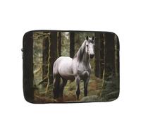 GGNKDL White Horse in The Jungle Pattern Shockproof Portable Laptop Sleeve Bag 13 inch for Men Women Business Travel, Office Daily Use
