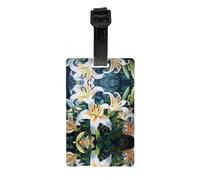 GGNKDL White Lilies Prints Luggage Tags and Travel Bag Tags are Suitable for Both Men and Women to Prevent Luggage