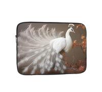 GGNKDL White Peacock with Open Screen Pattern Shockproof Portable Laptop Sleeve Bag 13 inch for Men Women Business Travel, Office Daily Use