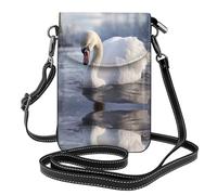 GGNKDL White swan playing in the water printing Crossbody bag, mobile phone bag, women's small wallet, a practical gift suitable for going out, exercising, and shopping