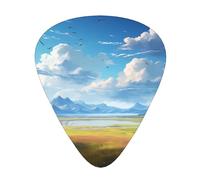 GGNKDL Wide open prairie. Prints Guitar plectrum 12 pieces with three thickness plectrum combinations suitable for bass and ukulele