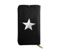 GGNKDL Wisdom Five-pointed Star printing Women's leather long handheld wallet large capacity credit card zipper bag