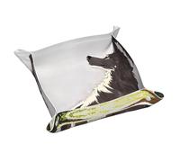 Ggnkdl Wolf On The Lawn Prints Leather Storage Tray Small Quality PVC Double-Sided Leather Tray for Convenient Storage and Organization