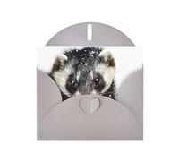GGNKDL Wolverine In The Snow Prints Greeting Card - High-End Pearlescent Paper With Dazzling Sparkling Effect
