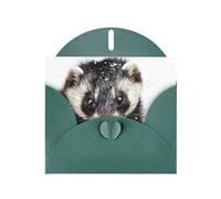 GGNKDL Wolverine In The Snow Prints Greeting Card - High-End Pearlescent Paper With Dazzling Sparkling Effect