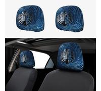 GGNKDL Zebra in The Vortex Prints 2-Pack car headrest Cover dustproof car Accessory Protective Cover