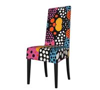 GGNKDL Zebra Polka Dot Prints Restaurant Chair Covers are Detachable, Super Elastic, and Washable, Suitable for Kitchens