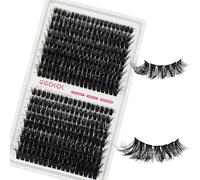 GGOKOK 333pcs Fluffy Lash Clusters Eyelash Extension Soft Thick D Curl Individual Lashes Eyelash Cluster False Eyelashes DIY Lash Extensions(10-18mm,80D+100D)
