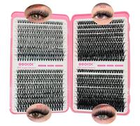 GGOKOK 720pcs Lash Clusters 10-18mm Wispy Cluster Eyelash Extensions Individual Lashes Lash Extension DIY D Curl Volume Eyelash Extensions Individual Lashes Eyelash Clusters(30D+40D+50D+60D)