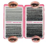 GGOKOK 720pcs Lash Clusters 10-18mm Wispy Cluster Eyelash Extensions Individual Lashes Lash Extension DIY D Curl Volume Eyelash Extensions Individual Lashes Eyelash Clusters(20D+30D+40D+50D)