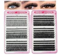 GGOKOK DIY Lash Clusters 30D+40D+50D+60D+80D+100D Fluffy Volume 8-16MM Thick Eyelash Extension Kit Individual Lash Russian Eyelashes Extensions Wispy Lash Clusters(30D-100D)