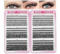 GGOKOK DIY Lash Clusters 30D+40D+50D Fluffy Volume 8-16MM Thick Eyelash Extension Kit Individual Lash Russian Eyelashes Extensions Wispy Lash Clusters(30D 40D 50D)