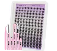 GGOKOK Lash Clusters Kit Wispy Lash Extension Kit 8-16mm Cluster Eyelash Extensions Kit Individual Lashes 140pcs with Lash Bond and Seal, Tweezers for Self Use(Wispy-06,Kit)
