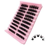 GGOKOK Lash Clusters Wispy DIY Lash Extension 8-16mm Eyelash Clusters 100 pcs Natural Cluster Lashes Individual Lashes at Home D Curl Fluffy Eyelash Extensions(D10)