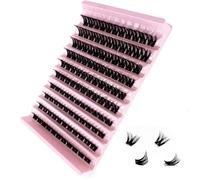 GGOKOK Lash Clusters Wispy DIY Lash Extension 8-16mm Eyelash Clusters 110 pcs Natural Cluster Lashes Individual Lashes at Home D Curl Fluffy Eyelash Extensions(D12)