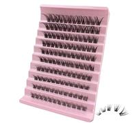 GGOKOK Lash Clusters Wispy DIY Lash Extension 8-16mm Eyelash Clusters 120 pcs Natural Cluster Lashes Individual Lashes Clusters at Home D Curl Fluffy Eyelash Extensions(D06)