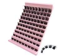 GGOKOK Lash Clusters Wispy DIY Lash Extension 8-16mm Eyelash Clusters 90pcs Natural Cluster Lashes Individual Lashes at Home D Curl Fluffy Eyelash Extensions(D01)