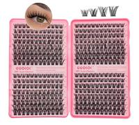 GGOKOK Lash Clusters Wispy Eyelash Clusters 384pcs 10-16mm Cluster Eyelash Extensions Natural Volume Lash Extensions DIY Individual Lashes Clusters with Soft Thin Band(G08)