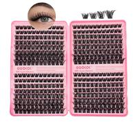 GGOKOK Lash Clusters Wispy Eyelash Clusters 384pcs 10-16mm Cluster Eyelash Extensions Natural Volume Lash Extensions DIY Individual Lashes Clusters with Soft Thin Band(G11)