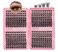 GGOKOK Lash Clusters Wispy Eyelash Clusters 384pcs 10-16mm Cluster Eyelash Extensions Natural Volume Lash Extensions DIY Individual Lashes Clusters with Soft Thin Band(G10)