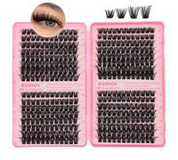 GGOKOK Lash Clusters Wispy Eyelash Clusters 384pcs 10-16mm Cluster Eyelash Extensions Natural Volume Lash Extensions DIY Individual Lashes Clusters with Soft Thin Band(G06)